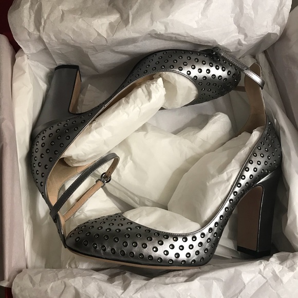 ✨VALENTINO❤️✨Metallic Leather & Cristal Pump NEW!! - Picture 4 of 6